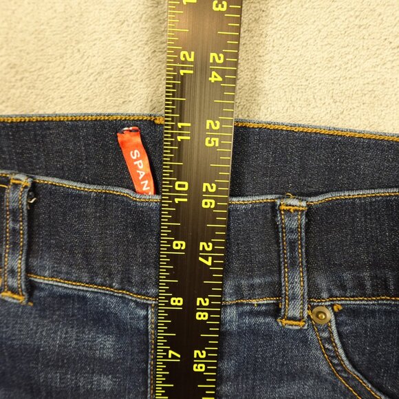 Spanx SPANXshape Original EveryWear Flare Jeans Women's small Petite Blue Denim - Picture 6 of 13